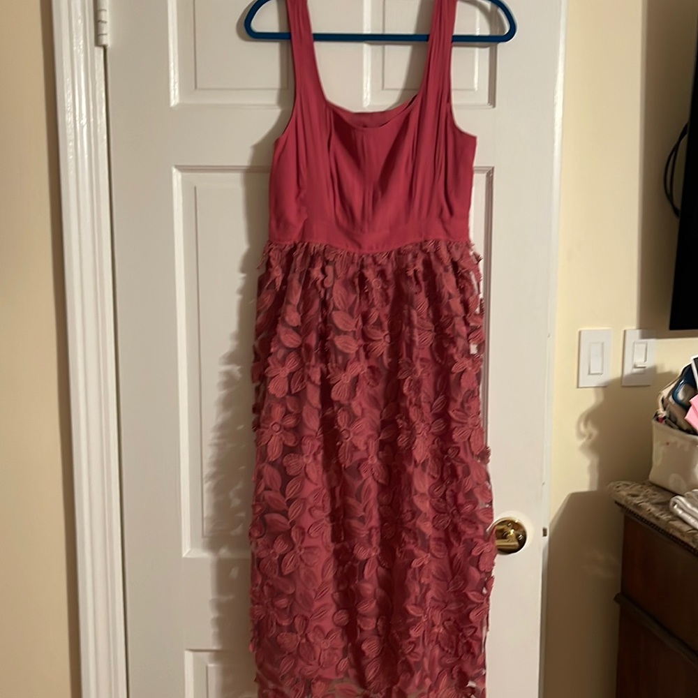 Floral detail midi dress